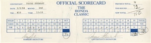 Payne Stewart Signed Match Used Honda Classic Scorecard